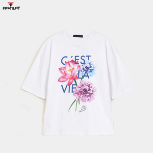 Camiseta de algodón 100% de peso pesado para hombre, camiseta de alta calidad lisa de gran tamaño con estampado de diseño personalizado, estilo informal ecológico para el verano - Product Image 1