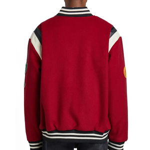 2023 Custom Designs <b>Long</b> Sleeve Baseball Varsity <b>Jacket</b> for <b>Men</b> Wholesale Canvas Blank Letterman <b>Jackets</b> - Product Image 2