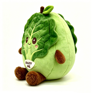 Peluche de repollo, juguete de repollo de peluche, peluche de hortaliza de hoja verde, lindo animal de peluche de repollo - Product Image 3