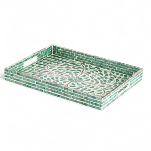 Plateau en nacre fait à la main, plateau de service décoratif, écologique, incrustation de coquillages naturels, table et cuisine - Product Image 3