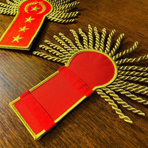 Gros sur mesure général major uniforme tissé à la main épaulettes insignes d'épaule patchs d'épaulette tissés à des prix bas - Product Image 5