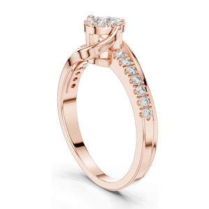 Anillo Halo con Diamante de Laboratorio de 0.334 CT para Mujer, Claridad VVS-VS EF, Oro de 18KT, 14KT, 10KT y Plata 925, Oro Rosa, Amarillo y Blanco - Product Image 5
