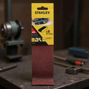 สายพานขัด Stanley ขนาด 75x510 มม. แบบแพ็คหลายชิ้น สำหรับเครื่องขัดสายพาน ใช้สำหรับขัดและขัดเงา - Product Image 3