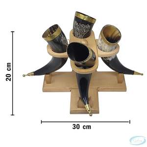 Cuerno para beber vikingo ecológico hecho a mano con soporte único para recreación medieval a precio mayorista CRAFT ZONE EXPORT - Product Image 5