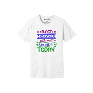 Thèmes de gentillesse imprimer 100% t-shirt en tissu de coton 160-180 à lourd GSM 12 couleurs disponibles Personnalisé votre propre conception et placement - Product Image 2