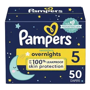 Factory Direct USA Supplier Diapers Size 5, 50 Counts Pampersing Swaddlers Overnights Disposable Baby Diapers