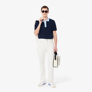 Polo informal de poliéster de alta calidad para hombre, nueva tendencia de moda con patrón, tejido de punto sólido de manga corta - Product Image 6