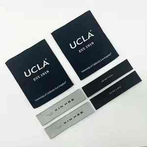 Ventas directas de fábrica Diseño libre Etiquetas de metal Parches tejidos Etiqueta colgante de ropa Tela de algodón orgánico Etiquetas tejidas personalizadas - Product Image 4