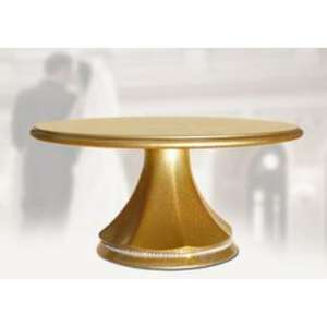 Superbe support à gâteau en métal doré avec embellissements artisanaux et appel élégant pour les configurations de desserts de fête de luxe - Product Image 5