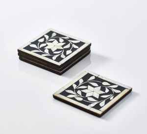Juego de Posavasos de Resina MDF Hechos a Mano en India, Diseño Artístico Lunar, Cuadrados, Ligeros, de Lujo, para Hoteles, Restaurantes y Bodas - Product Image 2
