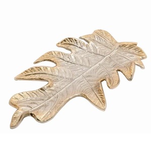 ถาดเสิร์ฟอาหารรูปใบไม้ สำหรับร้านอาหาร คาเฟ่ โรงแรม ใช้เสิร์ฟอาหาร ผลไม้ กาแฟ ถาดโลหะสำหรับเสิร์ฟอาหาร - Product Image 3