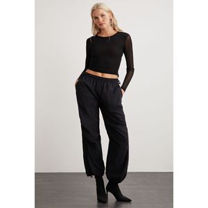Chemise courte en tulle à col rond et détail de nœud au dos pour femme GRIMELANGE Derry - Product Image 2