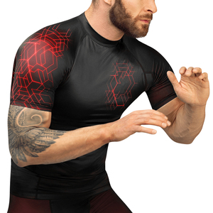 Ropa deportiva personalizada para hombre, camiseta para correr, camiseta de compresión deportiva, camiseta ajustada, camisetas de Fitness para hombre al por mayor - Product Image 3