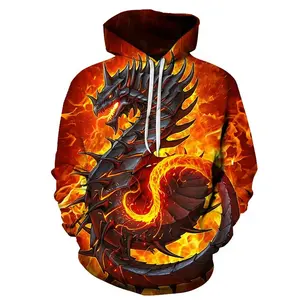 Best Selling 2023 Men's 3D Printed Tiger Heavyweight Hoodie Full Print Animal Plus Size Custom Hoodies