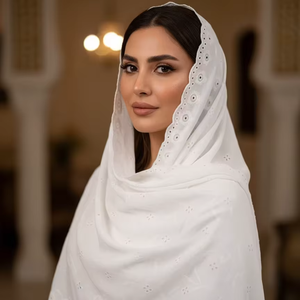 ผ้าคลุมไหล่ลายดอกไม้ประดับคริสตัล ปักลาย ระบายอากาศได้ดี น้ำหนักเบา สไตล์ชาติพันธุ์ ขายดี ดีไซน์ใหม่ ผ้าฝ้ายวอยล์ลูกไม้สำหรับผู้หญิงแอฟริกัน - Product Image 3