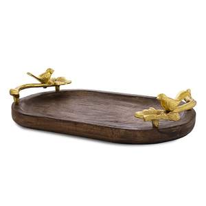 Vajilla decorativa para hoteles, restaurantes, cafetería, hogar, cocina, uso, estilo único, plato de servidor, diseño rústico, bandeja de madera para servir - Product Image 6