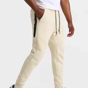 Pantalon en toile pour homme, hiver, 4 saisons, respirant, taille élastique, couleur unie, poche tendance, longueur complète, décontracté - Product Image 1