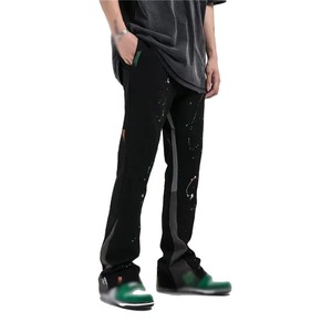 Pantalons de survêtement évasés pour hommes à prix de gros, pantalon de jogging en molleton ample, logo personnalisé, pantalon de survêtement évasé pour hommes - Product Image 2