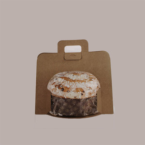 Caja de papel marrón económica de 20 piezas con tira, suministros de vacaciones de Navidad para Panettone alto, 750g/1000g, 220x155mm - Product Image 3