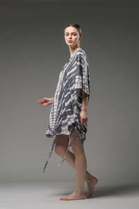 Nuevo diseño 2025 Kaftan Sexy con cuello en V profundo para mujer Bikini cubrir vestidos largos estampados con cuello en V ropa de vacaciones suelta Anti-sol - Product Image 4