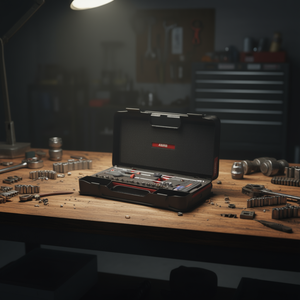 Usag 49-Piece <b>Socket</b> Assortment in ABS Case with 1/4'' <b>Extensions</b> Ratchet and Hexagonal <b>Sockets</b> for DIY and Professional Use - Product Image 3