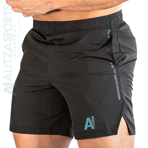 Listo para enviar Fitness Sports Running 2 en 1 Gym Wear Shorts Bolsillos Quick Dry Stretch Micro Fabric Men's Workout Shorts para hombres - Product Image 1
