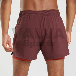 Shorts de sport décontractés haut de gamme pour hommes – Qualité supérieure, coupe ajustée, polyester/spandex, design entraînement, fabriqué au Pakistan, taille XS, motif uni - Product Image 3