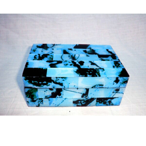 กล่องใส่เครื่องประดับแบบฝังทำจากเรซินหลากสีจากตลาดอินเดีย - Product Image 6
