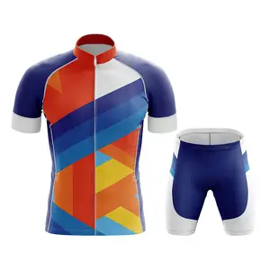 Pakaian tim bersepeda, desain kustom seragam bersepeda untuk dijual Logo kustom Set seragam bersepeda untuk pria