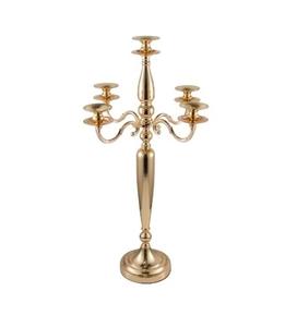 Hot Selling Brass <b>Tall</b> Candelabra With Five Candle in Gold Plated for Dinner Party <b>Table</b> Centerpiece Available Customized Size. - Product Image 2
