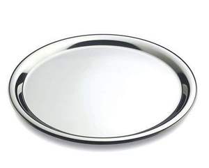 Bandeja DE SERVICIO DE ACERO INOXIDABLE opción decorativa para mostrar frutas aperitivos secos postres magdalenas galletas en la Mesa - Product Image 1