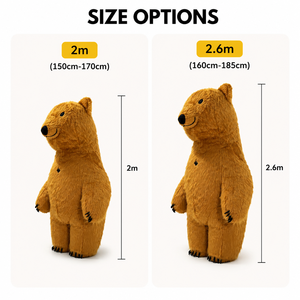 Costume da Mascotte Gonfiabile Orso Bruno Baige per <span class=keywords><strong>Adulti</strong></span>, Tuta da Orso Cartoonesco per Eventi e Feste - Product Image 3