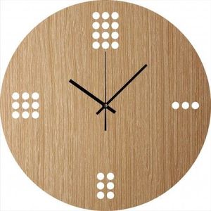 Reloj de pared de madera grande de madera para decoración del hogar vinculado, círculo láser, reloj de pared de salón de madera - Product Image 1