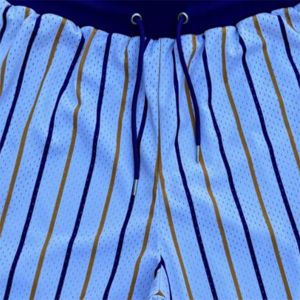 Short de basket-ball violet à fines rayures en maille lourde | Design sublimé, logo brodé, poches latérales et doublure intérieure | Vêtements de sport - Product Image 5