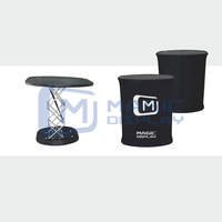 Table de podium d'exposition portable personnalisée, stand de comptoir d'exposition, tables de promotion en tissu pliable en aluminium Pop up