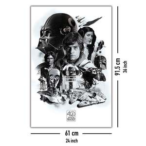 Póster con diseño moderno del 40 aniversario de Star Wars, hecho de papel duradero para decoración de paredes - Product Image 5