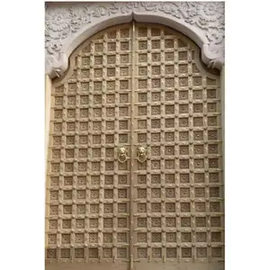 modern luxury vintage antique indian royal living room wooden carved door