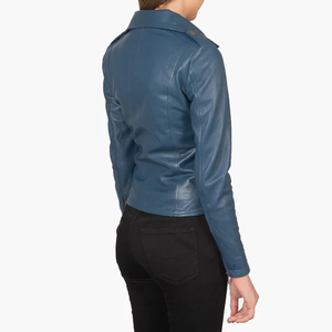 Chaqueta universitaria de cuero genuino personalizada para Mujer | Prendas de abrigo ajustadas con estilo | OEM ODM Suministro de fabricantes al por mayor - Product Image 5