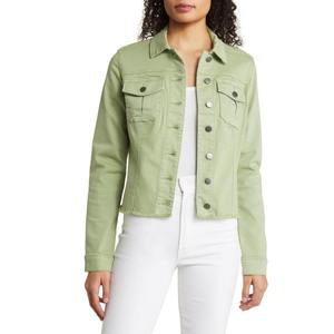 Nouvelle arrivée Veste en jean pour femme Winer pour femme Haut court élastique long Vêtements en jean décontractés pour femme Vestes en jean de BD - Product Image 1