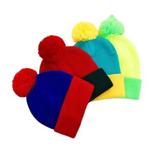 Gran oferta, gorros de punto de poliéster/algodón a la moda de Color personalizado cálido para invierno al aire libre, gorro acanalado Unisex con logotipo en blanco personalizado, Jacquard - Product Image 1