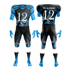 Uniforme de fútbol americano personalizado de alta calidad, uniforme de fútbol impreso por sublimación de tela transpirable, Kit de equipo personalizado - Product Image 4