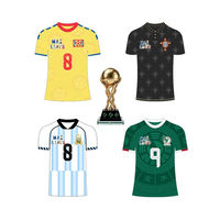 Koleksi Jersey Penggemar Sepak Bola Amerika 2026 Menampilkan Kaos Tim Nasional dari Berbagai Negara Amerika, Pajangan Grup