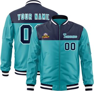 Veste universitaire zippée OEM personnalisée avec des logos et des couleurs d'équipe pour les clients grossistes du monde entier - Product Image 1