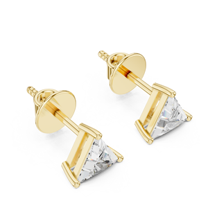 Pendientes Solitario con Diamante Cultivado en Laboratorio de 1.3ct |   Oro de 18 quilates |   EF VS1-2 |   Diseño de 4 puntas |   Pendientes de Joyería Personalizables - Product Image 4
