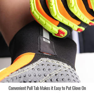 ถุงมือช่างหนังสังเคราะห์แบบเจาะรูเพื่อความปลอดภัยก๊าซและน้ำมันดีไซน์ตามสั่งถุงมือช่าง - Product Image 5