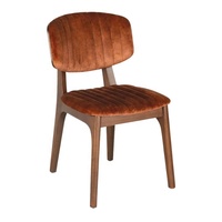 Silla minimalista para jardín, muebles con espuma suave, silla de madera de teca y cuero para restaurante, silla de comedor de buena calidad