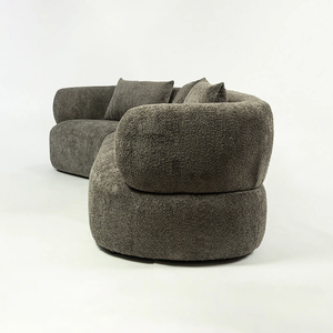 Juego de Sofás Reclinables de Madera Maciza de Lujo Moderno, Diseño Redondo, Elegante, Cómodo y Duradero, Muebles para Sala de Estar - Product Image 4
