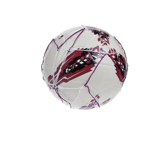 Ballon de football cousu à la machine, vente directe d'usine, personnalisé, couleur blanc et marron - Product Image 1