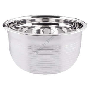 ชามสแตนเลสทรงกลมสำหรับเก็บเครื่องครัวทำจากโลหะขัดเงาทันสมัย - Product Image 1