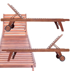 ไม้อะคาเซียเก้าอี้อาบแดดเก้าอี้ไม้สักกลางแจ้งเฟอร์นิเจอร์สำหรับสวนลานบ้านสำหรับโรงแรมสระว่ายน้ำสไตล์พักผ่อนเก้าอี้พักผ่อนร้อน - Product Image 2